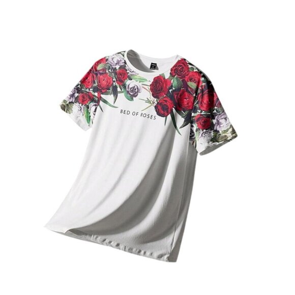 Shein Manfinity ModaGents Men Floral & Letter Graphic - Size XL - Picture 1 of 7